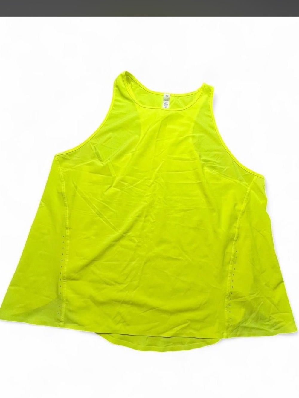 Lululemon Neon Yellow Light Weight Tank with reflectors , 12